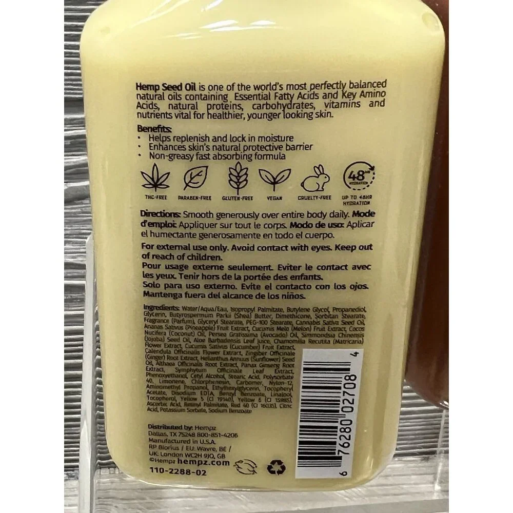 Hempz Herbal Body Moisturizer Travel Lot of 4 Pineapple Melon Original Vanilla - Picture 3 of 7